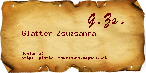 Glatter Zsuzsanna névjegykártya